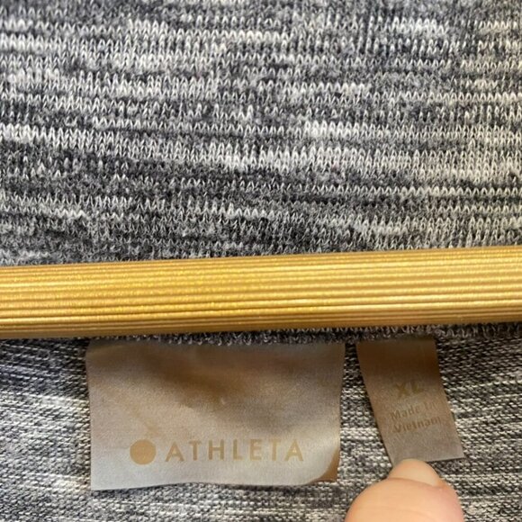 Athleta Heather Gray Techie Cowl Neck Sweatshirt - Picture 6 of 12